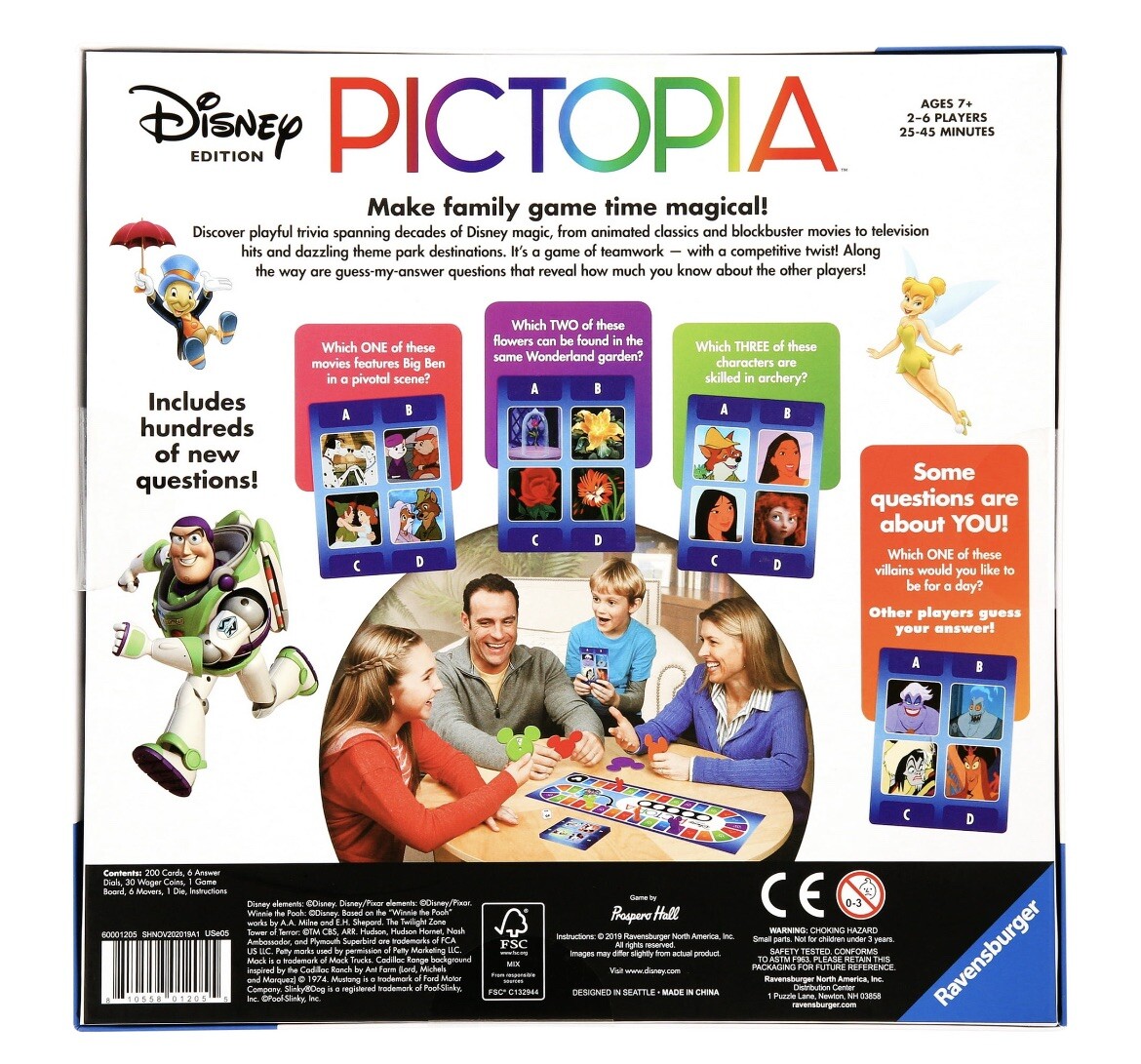 Ravensburger Pictopia Family Trivia Board Game – Disney Edition New in Box