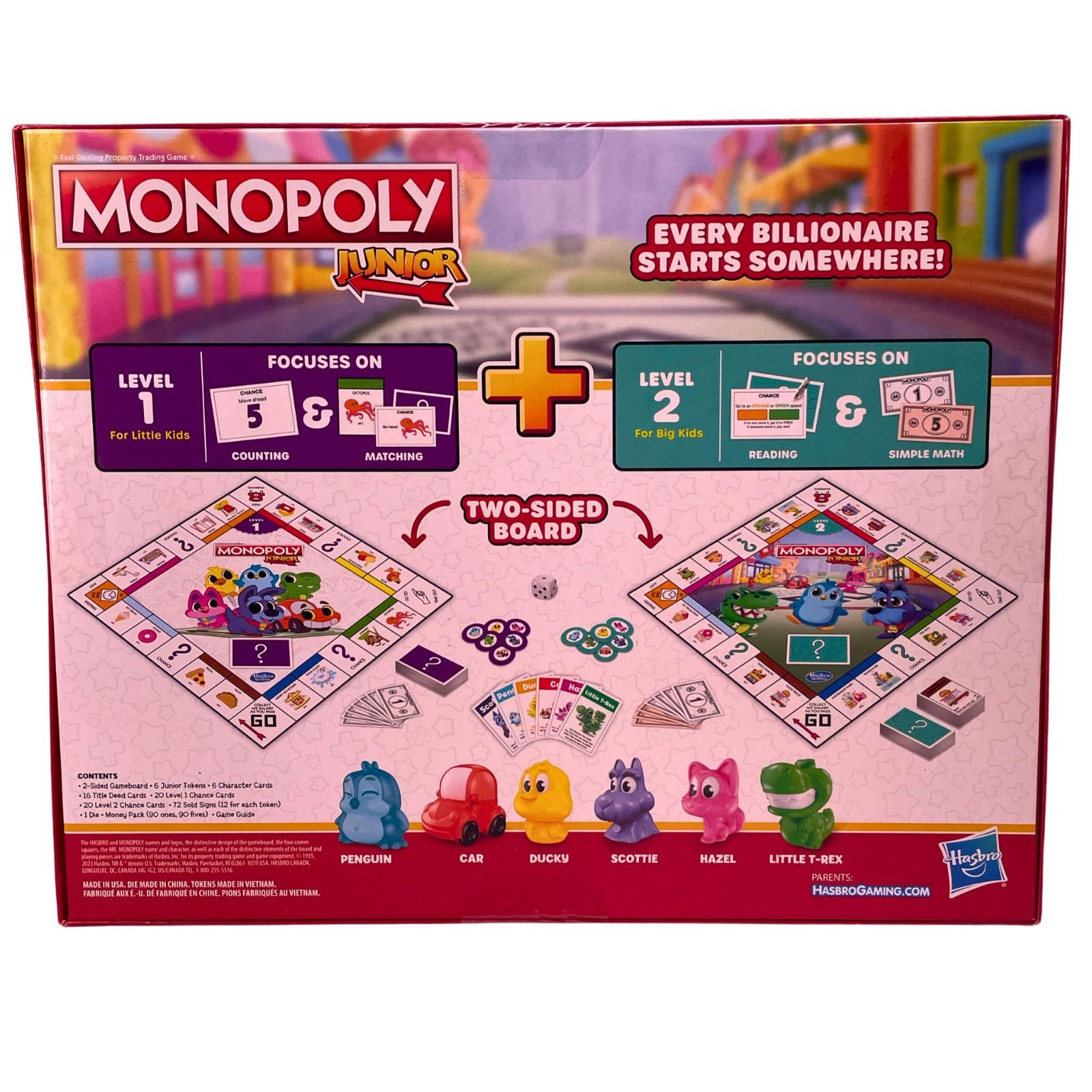 Hasbro Monopoly Junior Board Game 5 Pack New