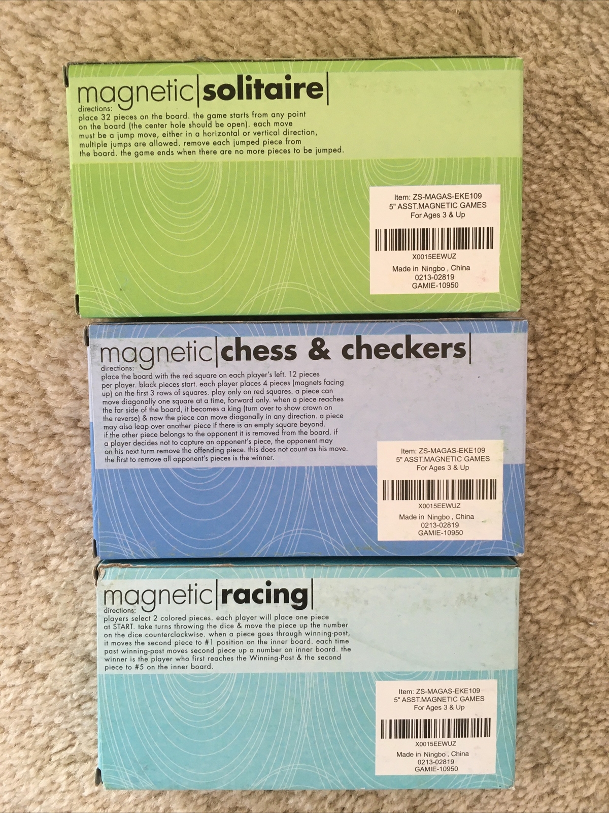 9 Magnetic Mini Travel Games “RARE COLLECTION” NIB