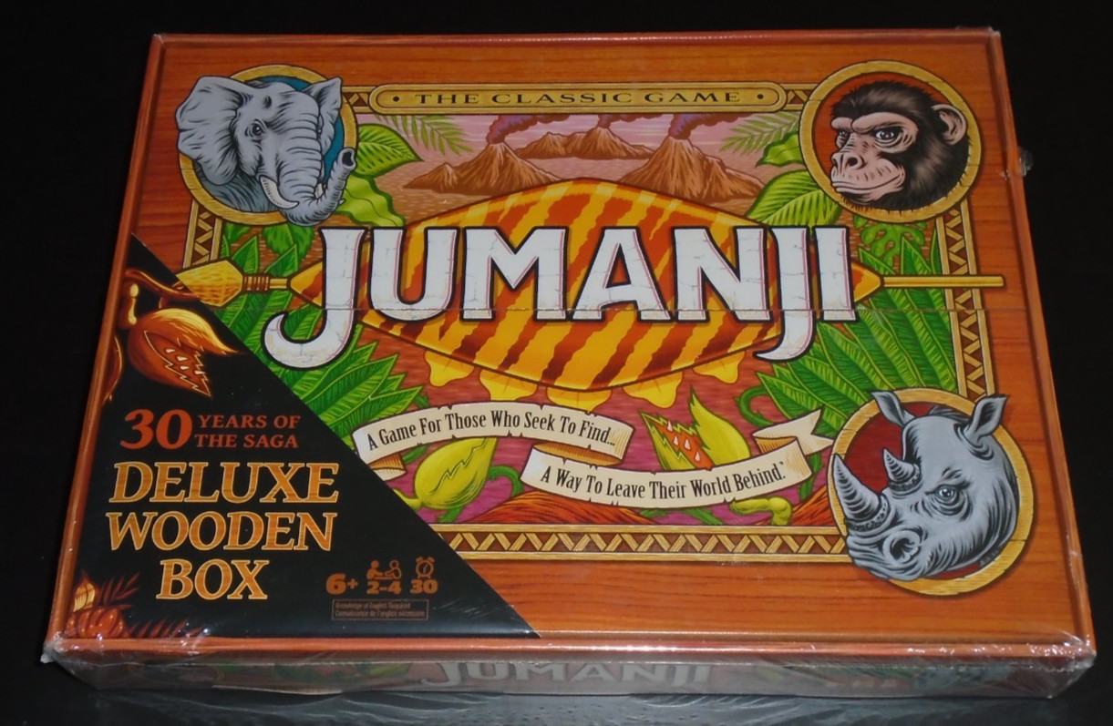 **NEW & SEALED** Jumanji Real Wooden Box Edition Classic Board Game Spin Master