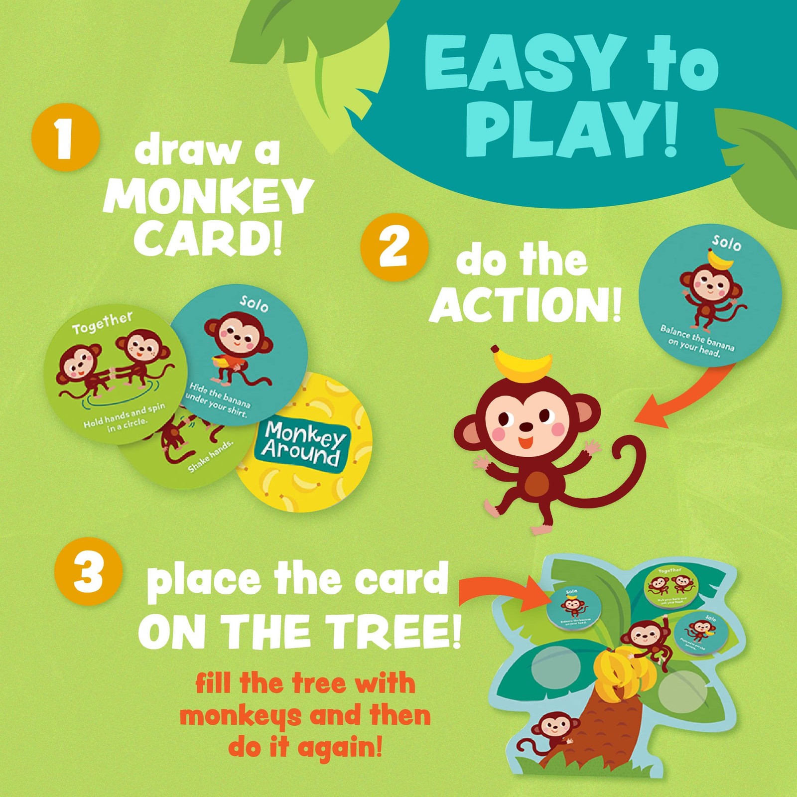 Monkey Around First Game for Toddlers Interactive play with Parent Ages 2+