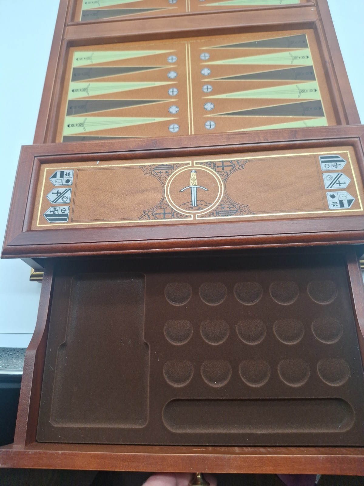 Vintage Franklin Mint Excalibur Backgammon Board 1986 Limited Edition