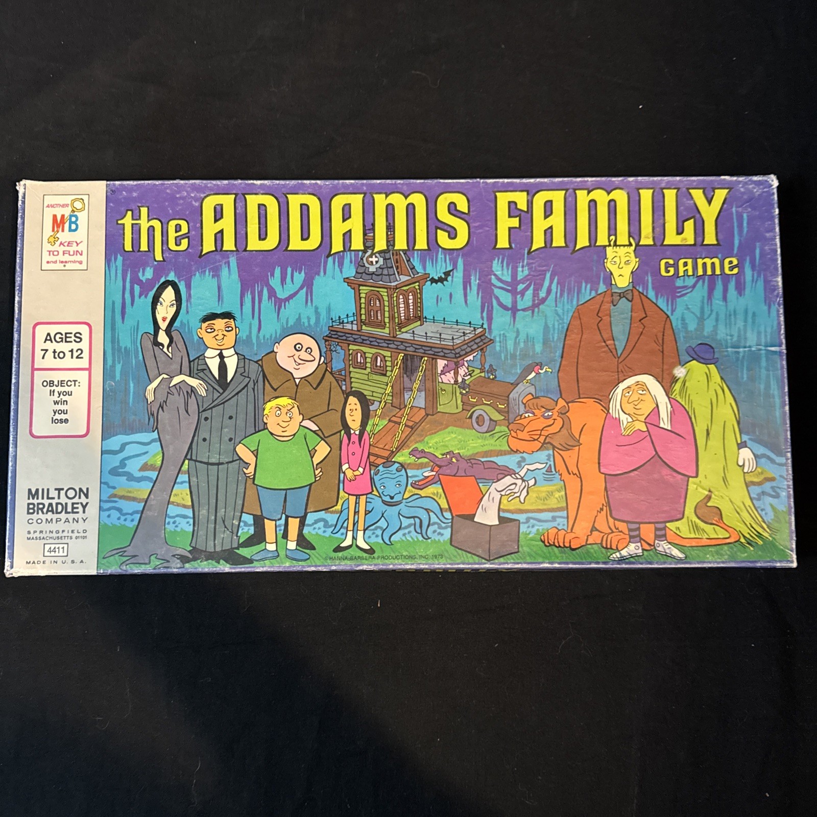Vintage 1974 Milton Bradley The Addams Family Board Game In Original Box