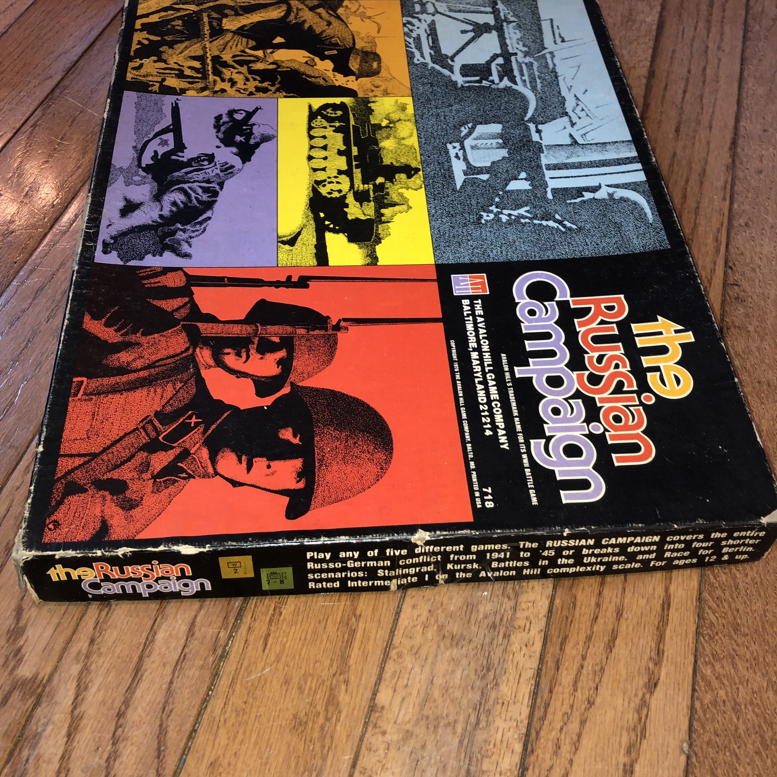 Avalon Hill The Russian Campaign Board Game 1976 Third Edition Wargame 716