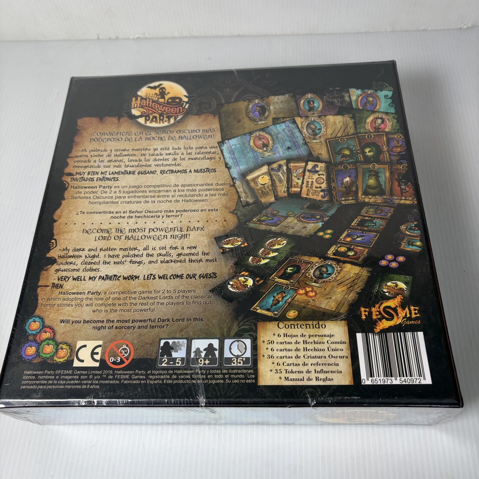 Halloween Party Rare Kickstarter Board Game FESME Sealed Spooky Horror Fantasy