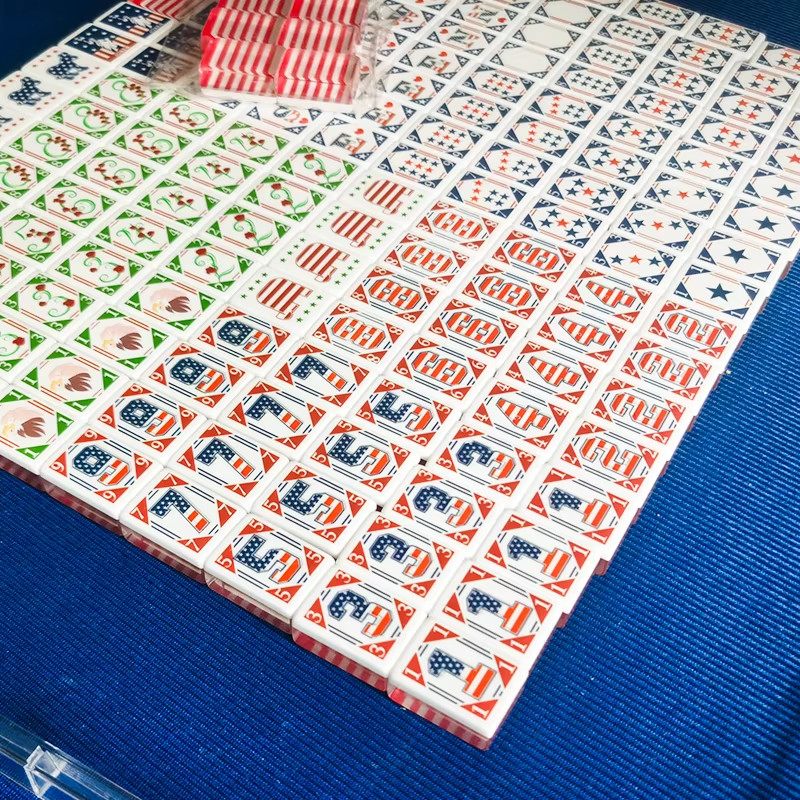Premium American Mahjong Set 160pcs – American Story TILES + MAT