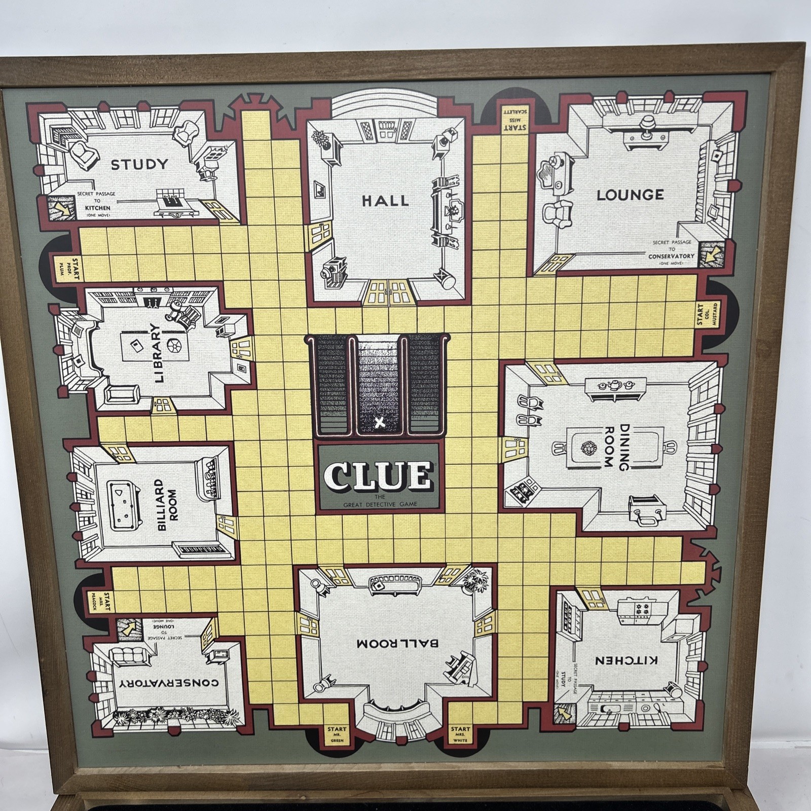MONOPOLY and Clue Deluxe Vintage 2 in 1 Wood Game Collection Set Complete