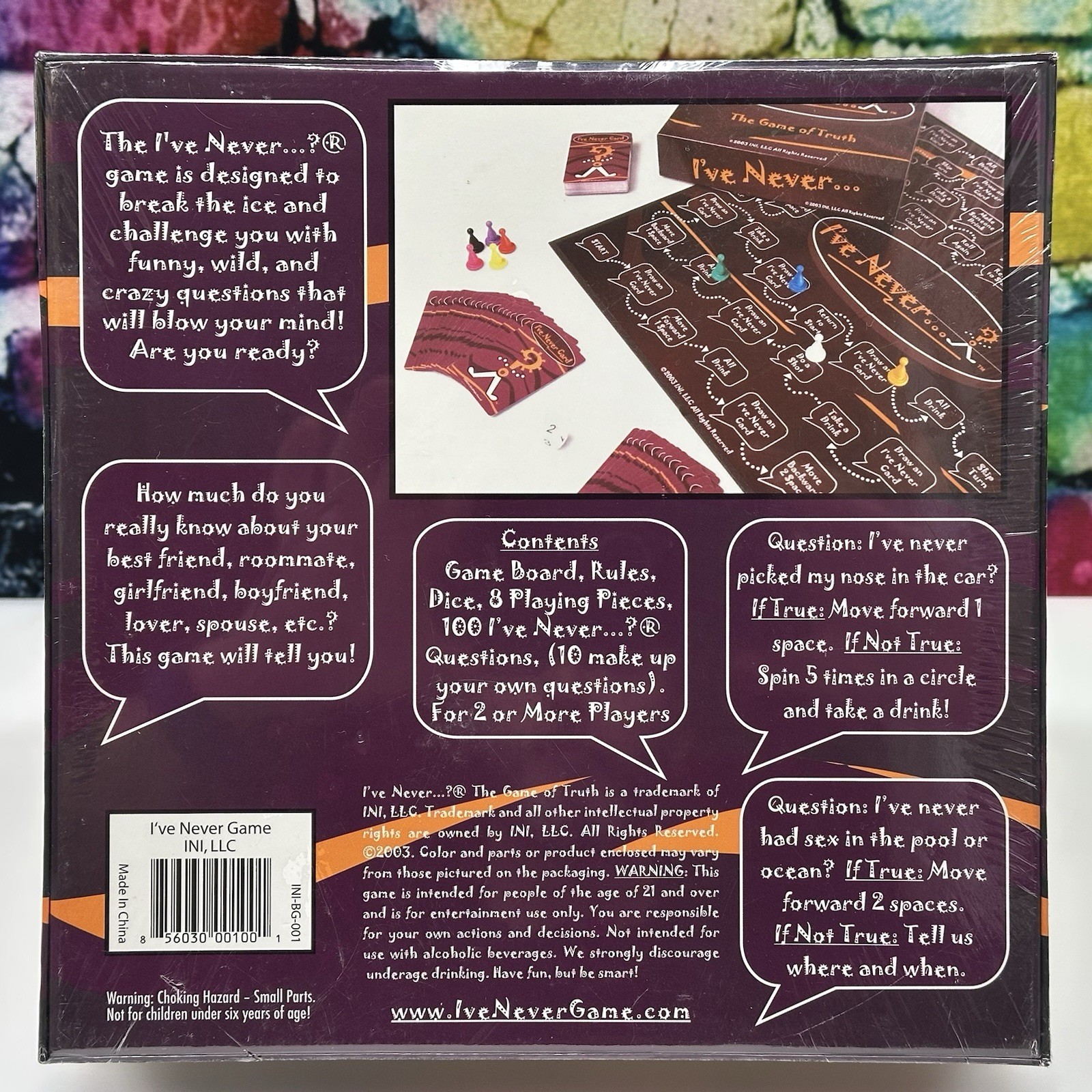 I’ve Never…The Game of Truth A True Reality Based Game 2003 Drinking Fun NEW!