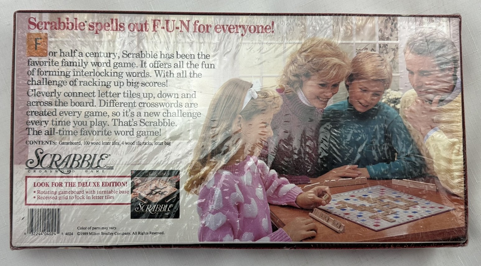1989 Scrabble Game by Milton Bradley Brand New Sealed FREE SHIPPING