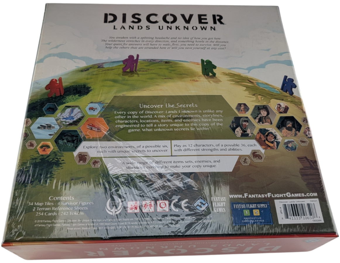 Discover Lands Unknown Board Game FFG DSC01 New Sealed 2018 Fantasy Flight