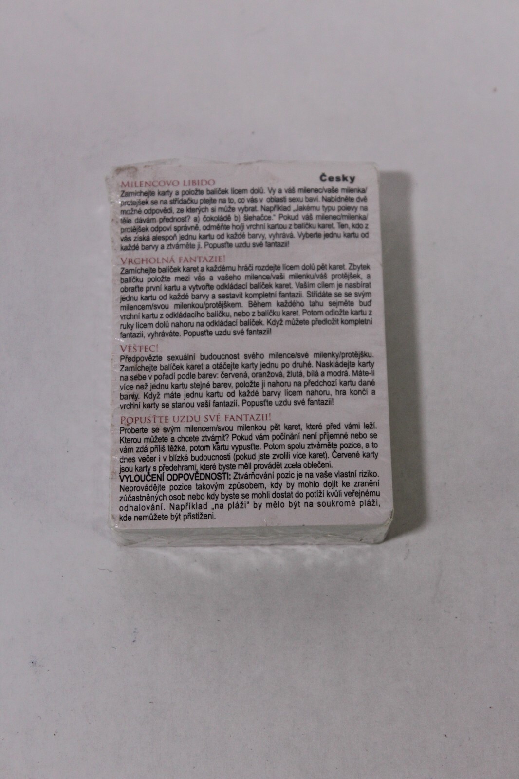 SEX CARD GAME – Adult Sexual Position Couples Intimacy Foreplay Fun