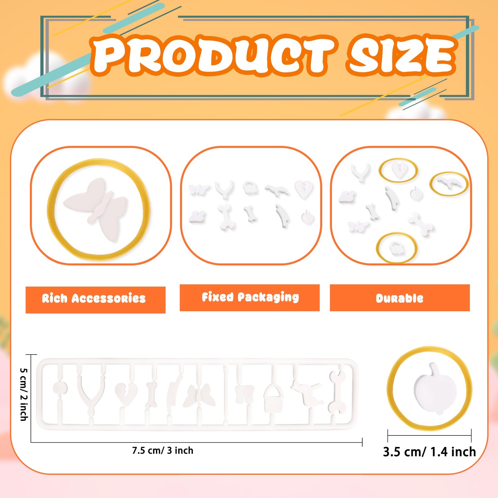 4 Sets Operation Game Replacement 1 inches x 1 x 0.1 inches, Yellow