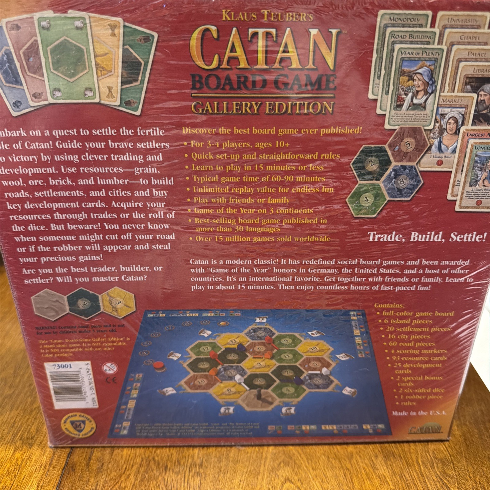 Catan Gallery Edition Board Game Complete Set #73001, Mayfair Games 2008 SEALED