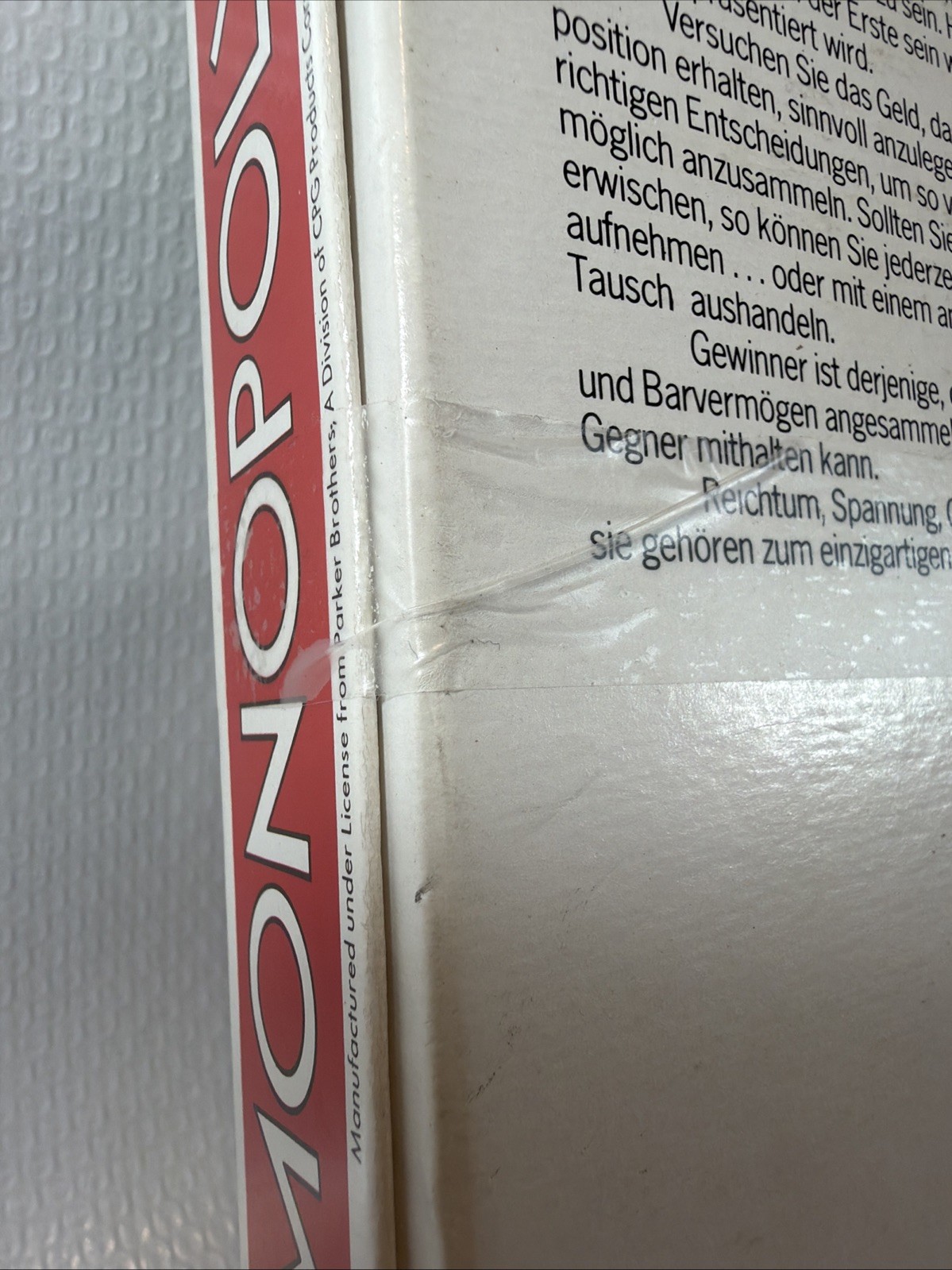 Vintage MONOPOLY Board Game German Version Square Box With Classic Top Unopened