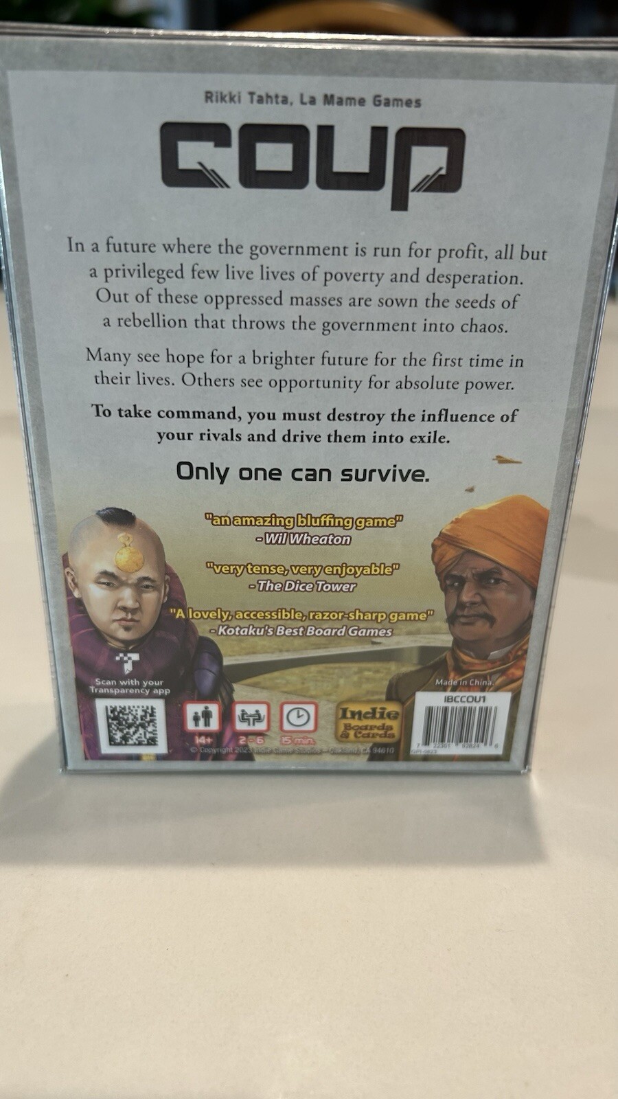 Indie Boards and Cards Coup The Dystopian Universe Card Game – COU1IBC