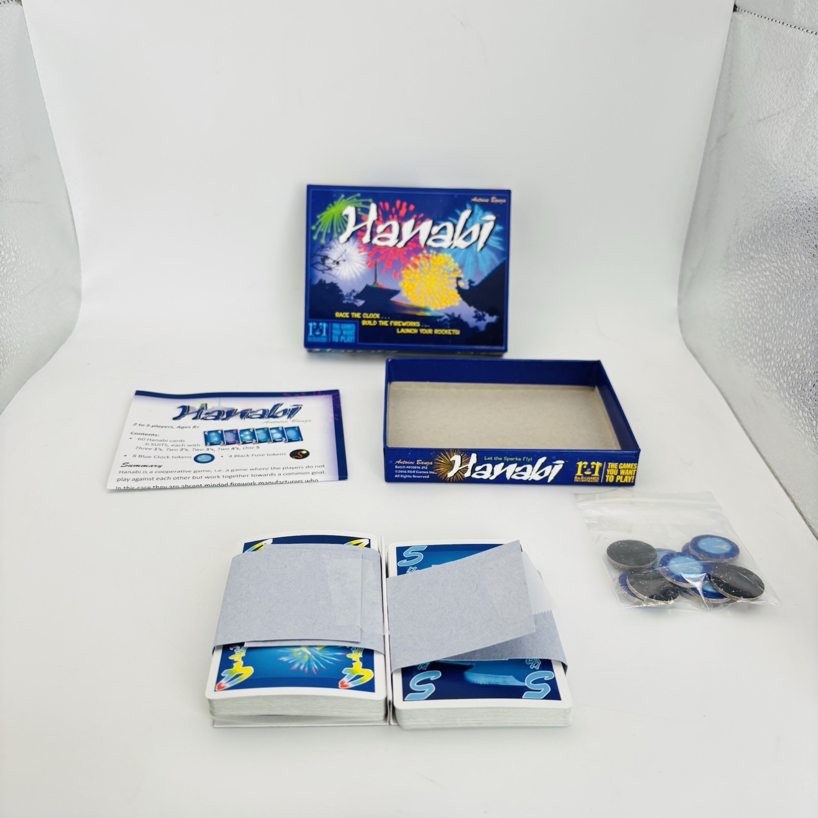 Hanabi Card Game R & R Games 8+ Antoine Bauza 2016 Multiplayer Unplayed