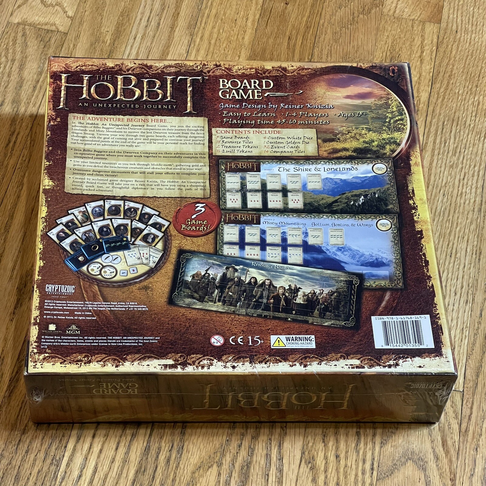 The Hobbit An Unexpected Journey Board Game Cryptozoic Entertainment NEW SEALED!