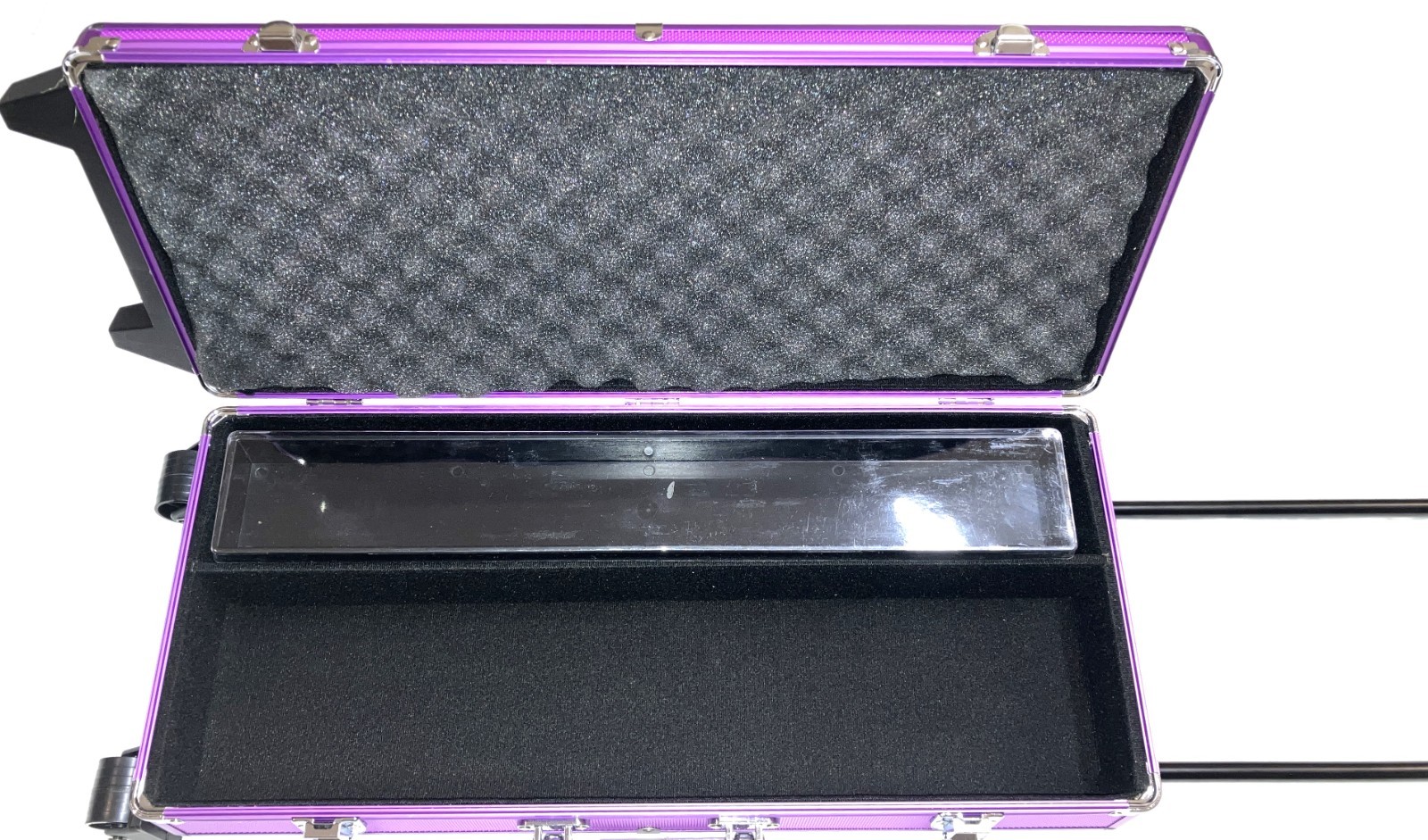Mahjong Mahjongg EMPTY wheel Case 2 Trays for Tiles, Protective wheel Denim Bag