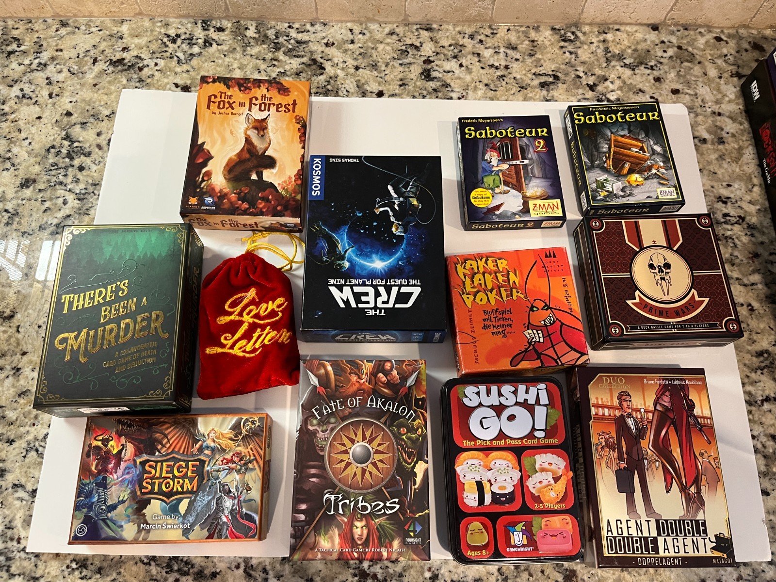 Huge Card Game Lot – 23 Games – Love Letter, Sushi Go, Sabateur, The Crew, etc.!