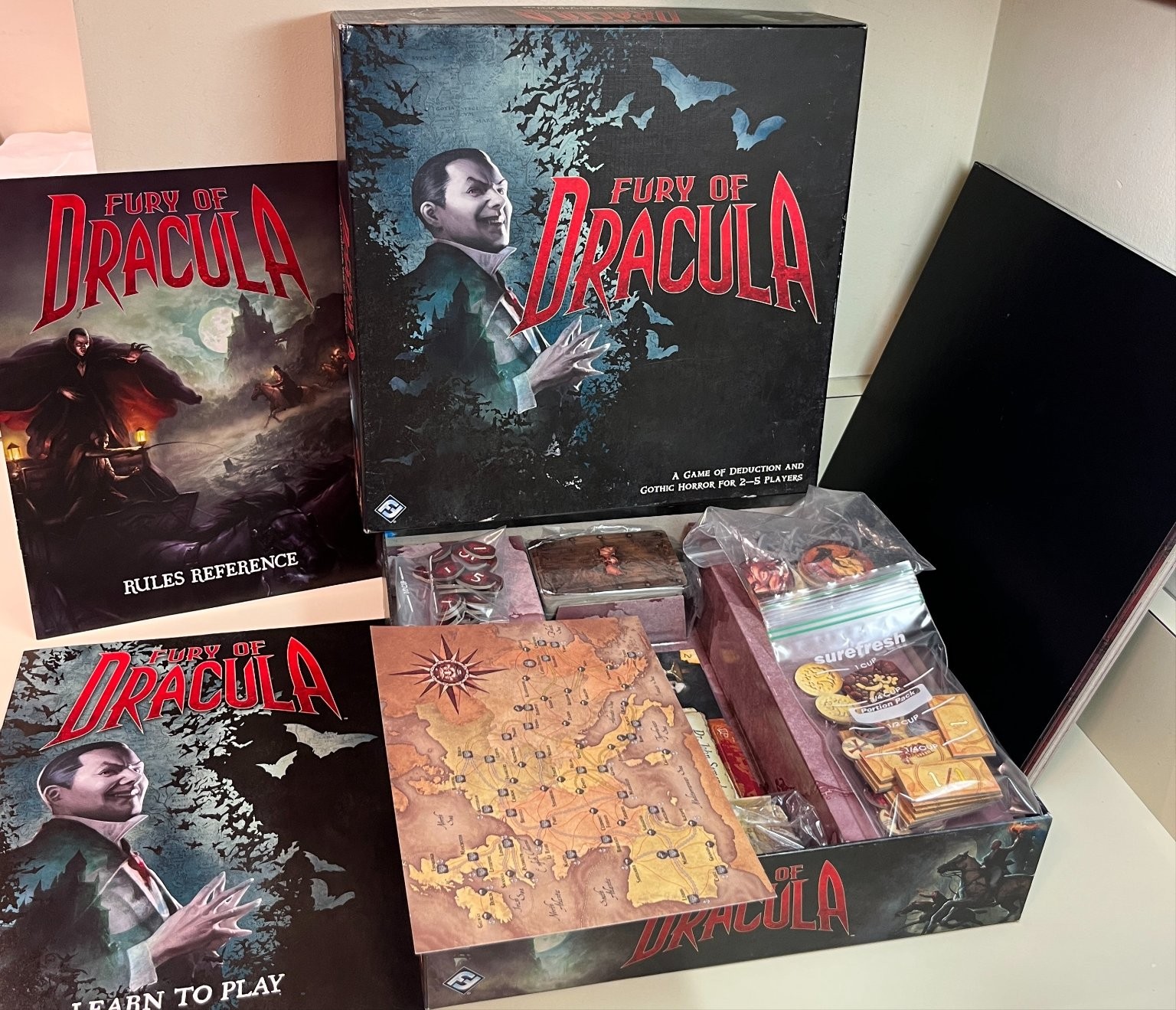 Fury of Dracula Board Game Third Edition, Fantasy Flight Gothic Horror, Complete