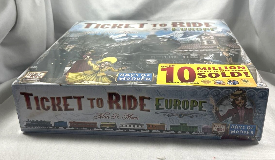 NEW 2019 UNOPENED SEALED RETIRED DAYS OF WONDER TICKET TO RIDE EUROPE BOARD GAME