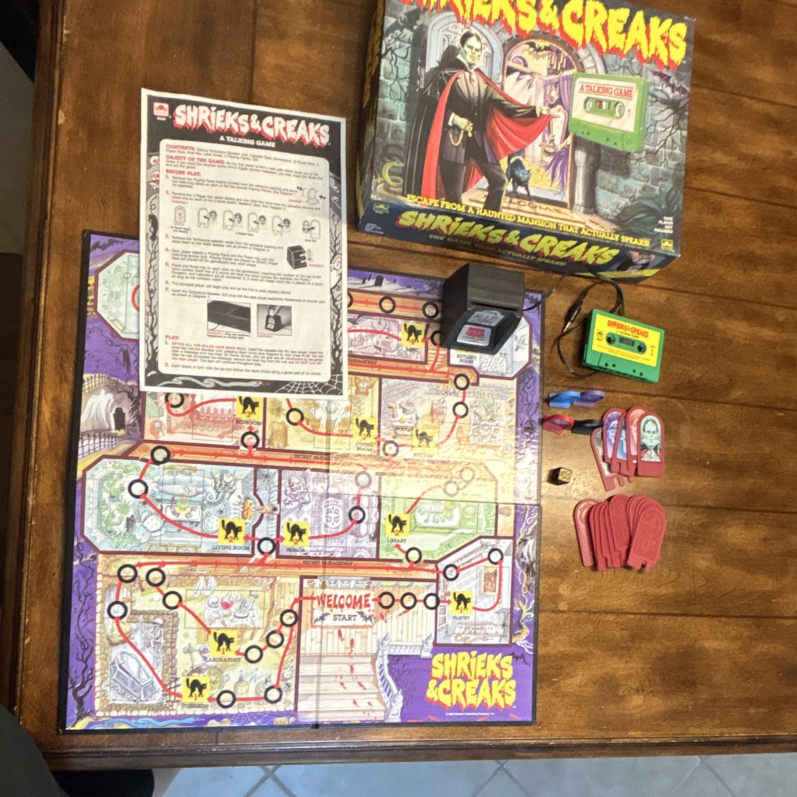 Shrieks & Creaks Talking Board Game – Horror Theme – Golden Games 1988