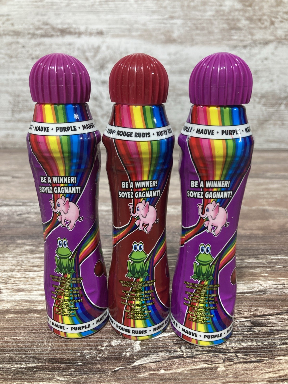 Bingo Daubers- Dab O Ink 3oz- Purple And Ruby Red – Set of 3 Daubers
