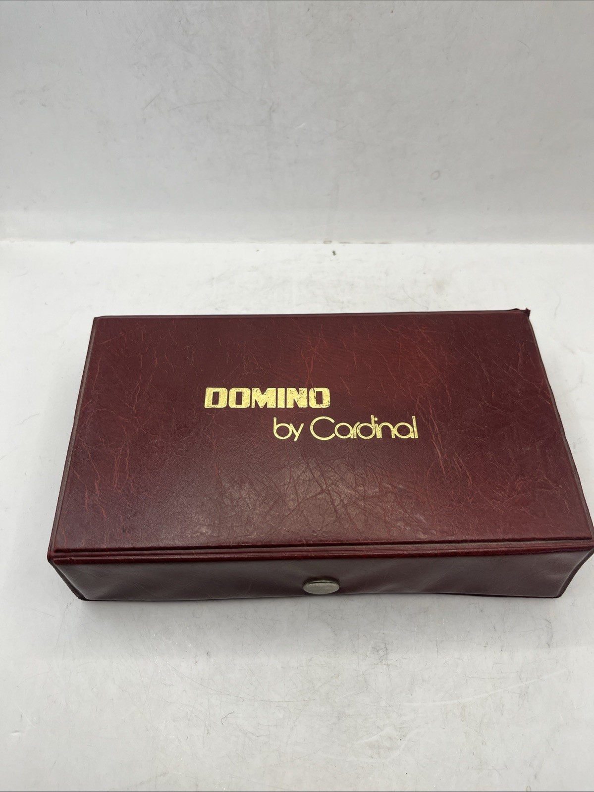 Dominoes by Cardinal Jumbo Black Dots w/ Vinyl Case 55 Piece