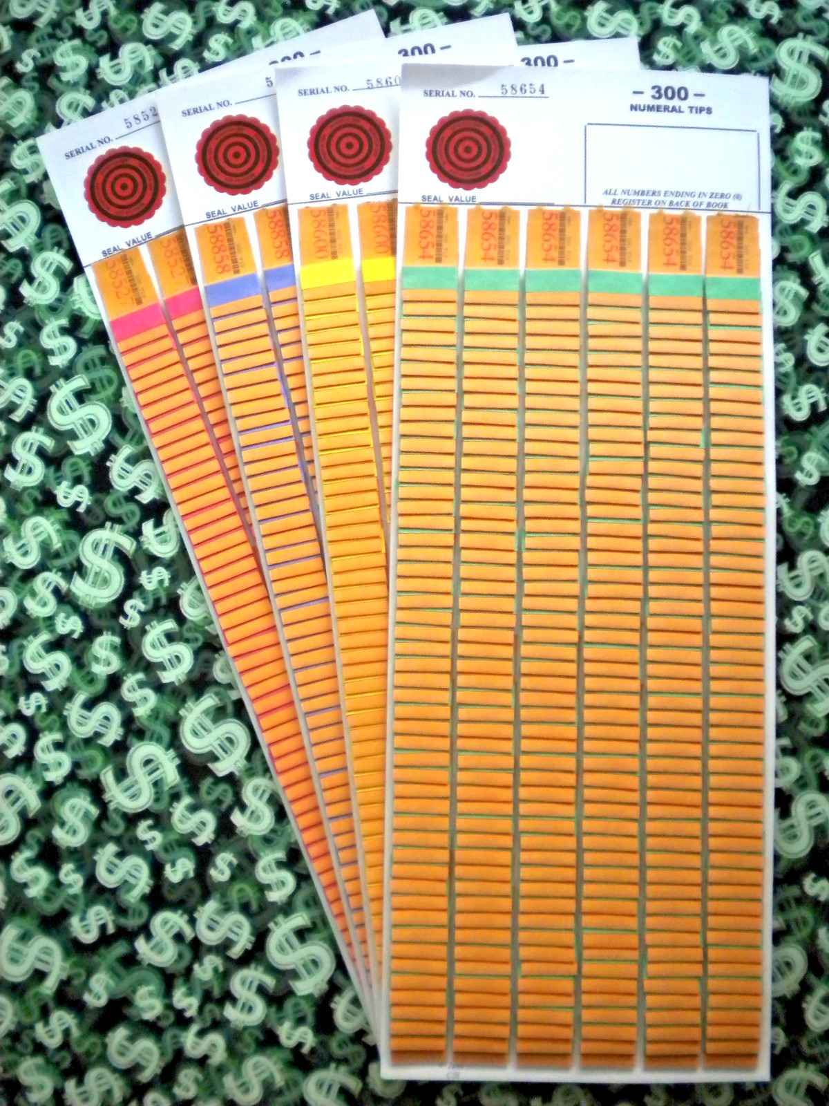 1 Each ~ 300 Singles REGULAR “NOT Sure” TIP BOARD {010-300} Pull Tab Jar Tickets