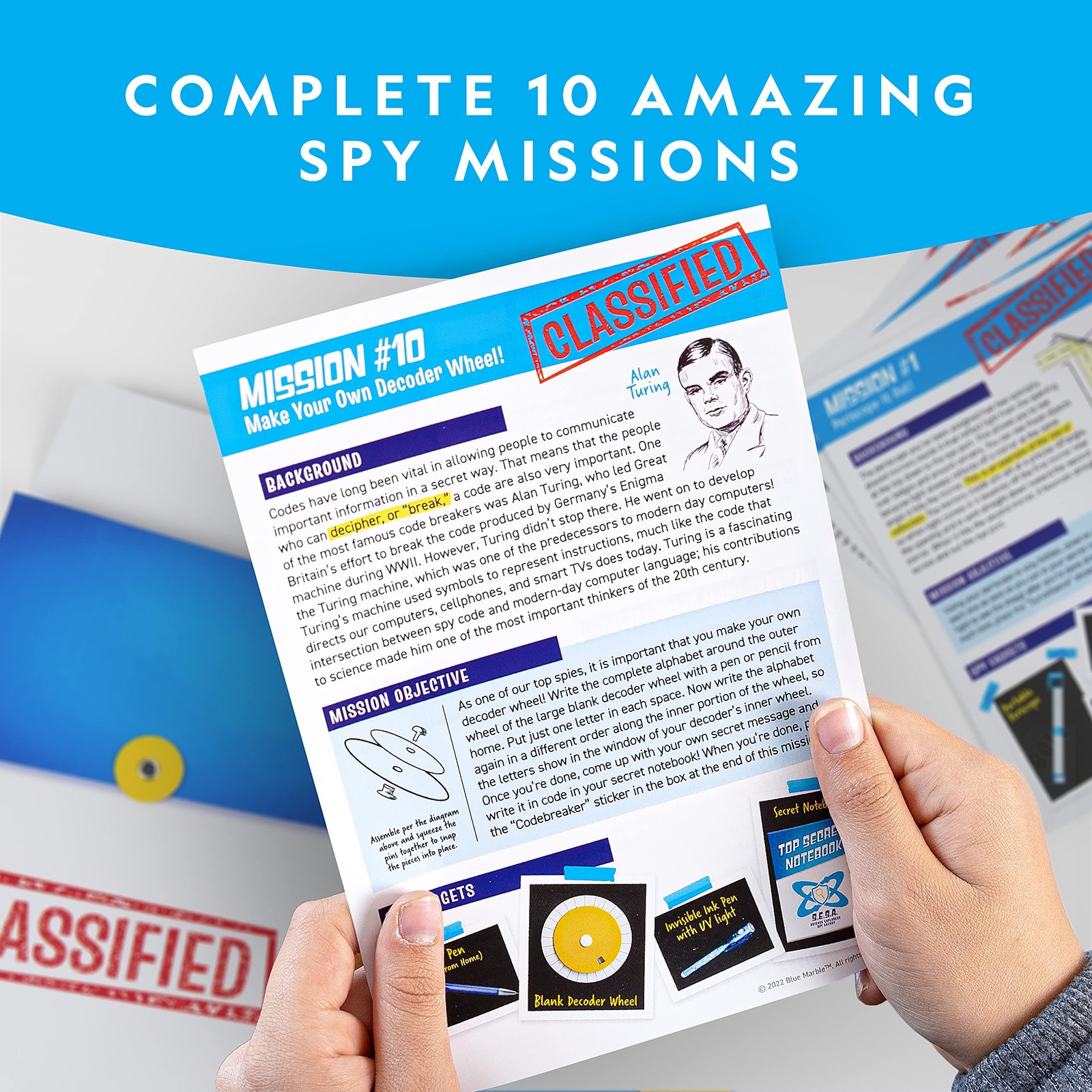 NATIONAL GEOGRAPHIC Spy Science Kit – Kids Spy Activity Set, Complete 10 Secr…