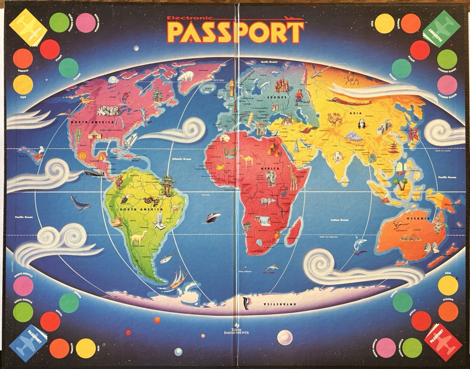 Vintage Texas Instruments Passport Geography Game **Complete, Tested**