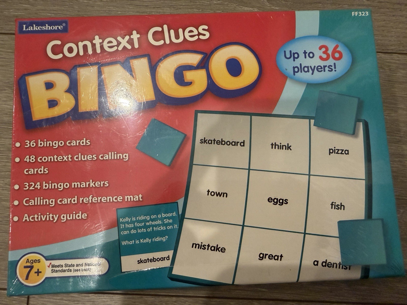 Lakeshore Context Clues Bingo Educational Game Up to 36 Players Age 7+ FF323