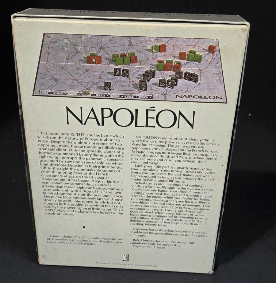 Avalon Hill Napoleon The Waterloo Campaign Strategy War Board Game Complete