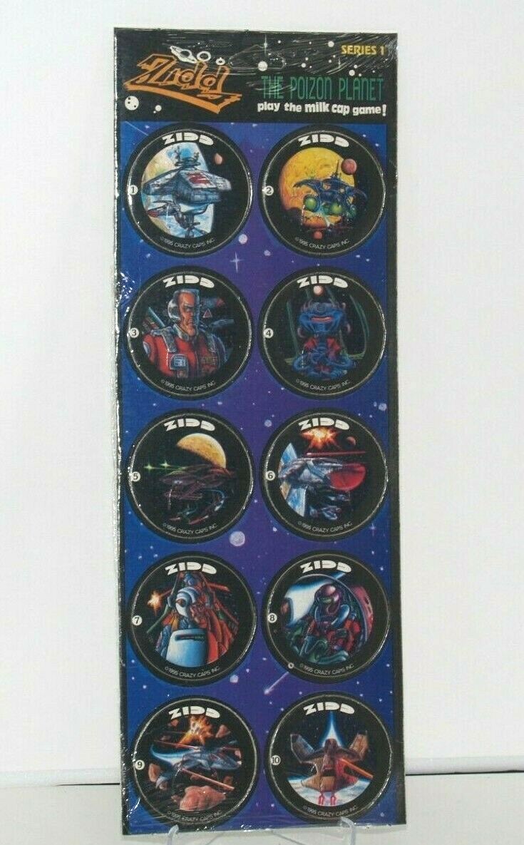 Vintage Pogs – Milk Caps – Tazos – 1995 Crazy Caps Lot – New