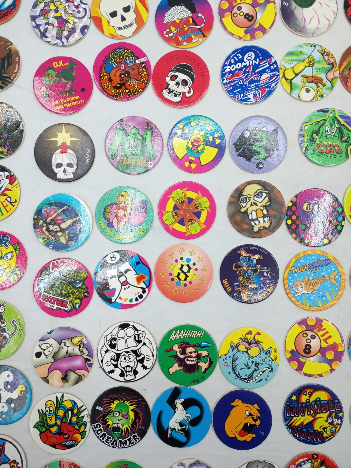 Lot of 220 Pogs / Milk Caps, Vintage 1990s Retro Nostalgia! Mix Take A Look!