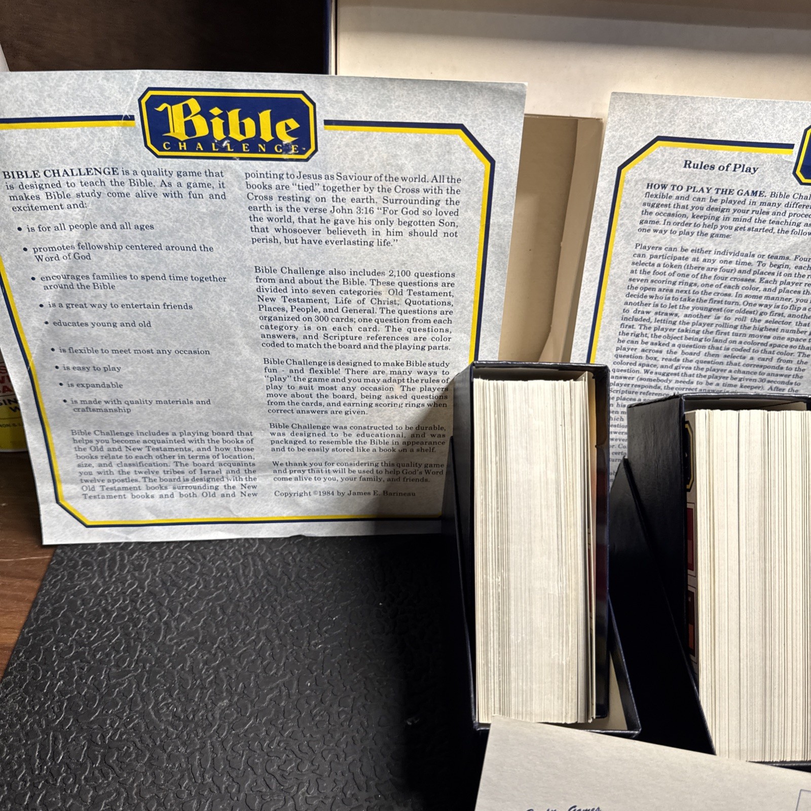 Vintage Bible Challenge Trivia Board Game 1984 – Complete