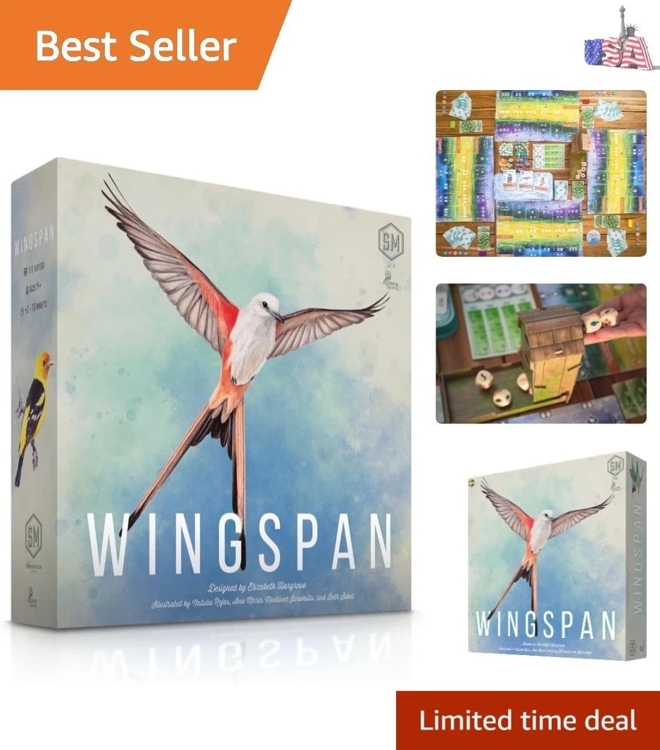 Wingspan Base Game by Elizabeth Hargrave | A Relaxing, Strategy Board Game A…