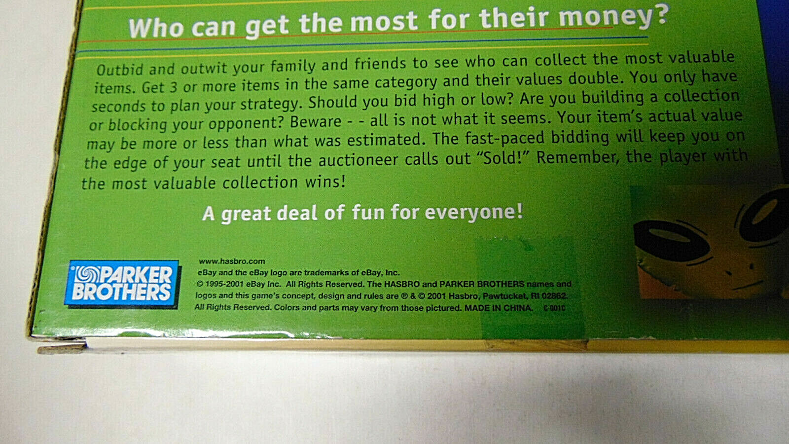eBay Electronic Talking Auction Game 2001 Hasbro Parker Brothers