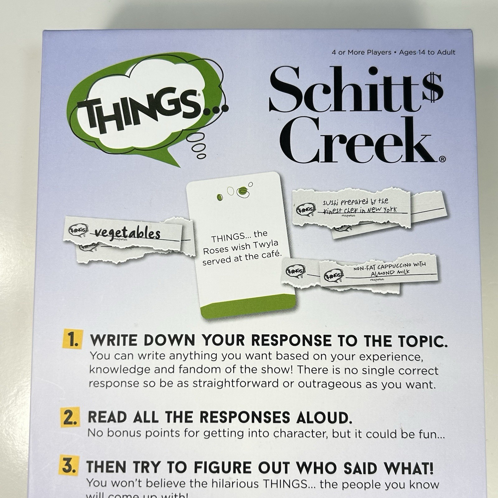 New Schitt’s Creek Things Board Game Edition 4 + players 14+ Years Party Game