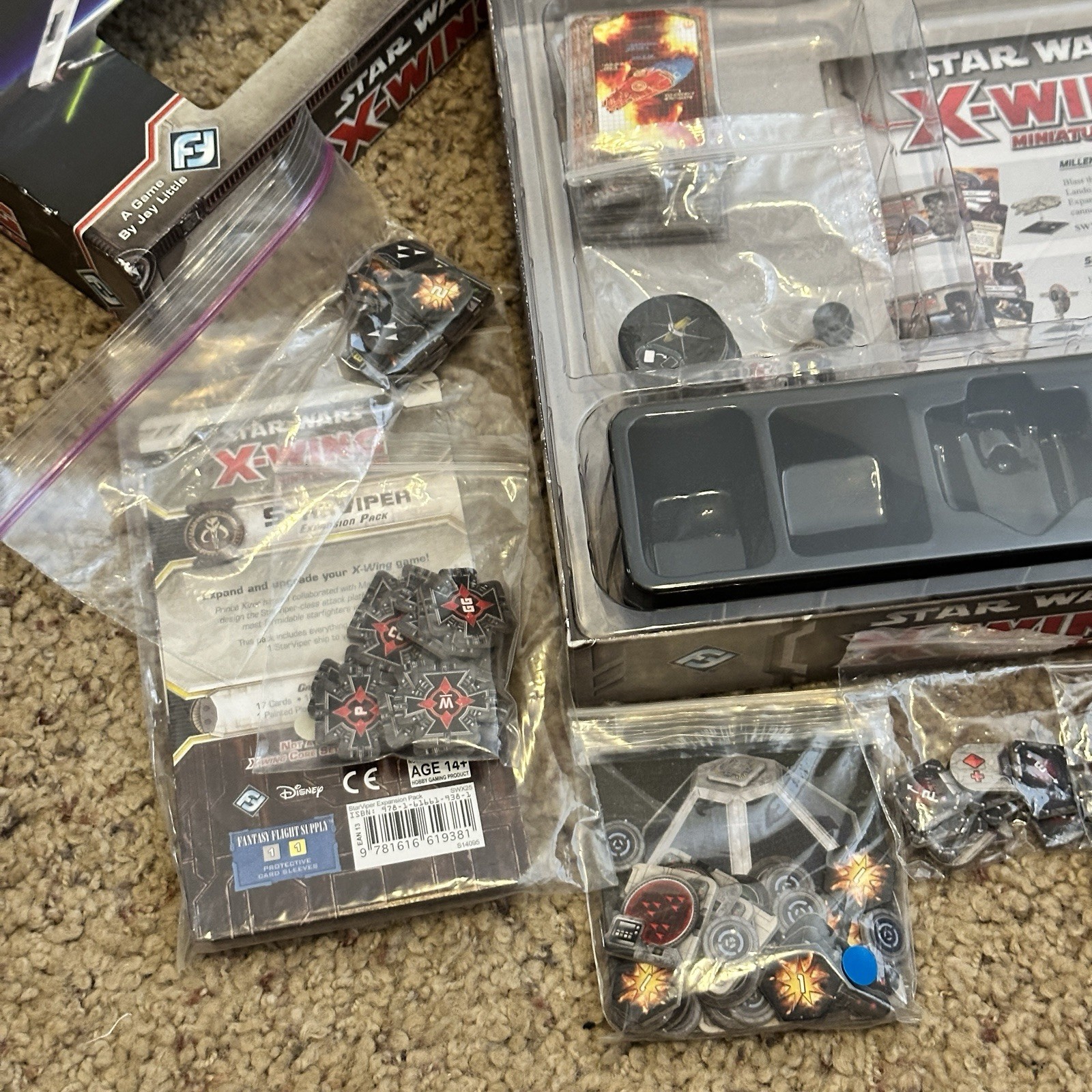 Star Wars X-Wing Miniatures Games Fantasy Flight Games SWX01 Parts Preowned