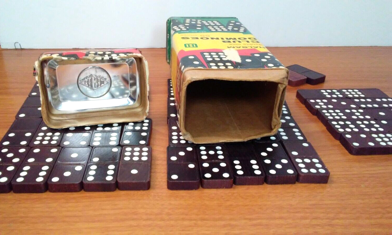Halsam Double Nine Club Dominoes Game Set No. 200 Vintage 1970s Playskool USA