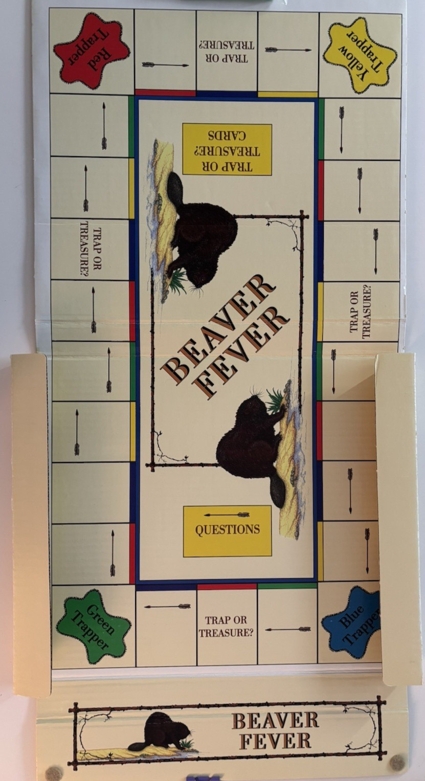 BEAVER FEVER Educational Board Game by Sterling Ties Publications. 1997. VG!