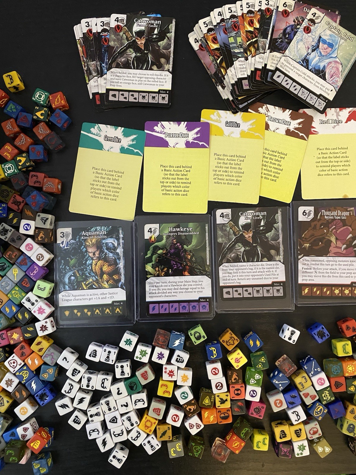 HUGE LOT- DC Dice Masters: Justice League- Wiz kids-Store Counter Box-Cards