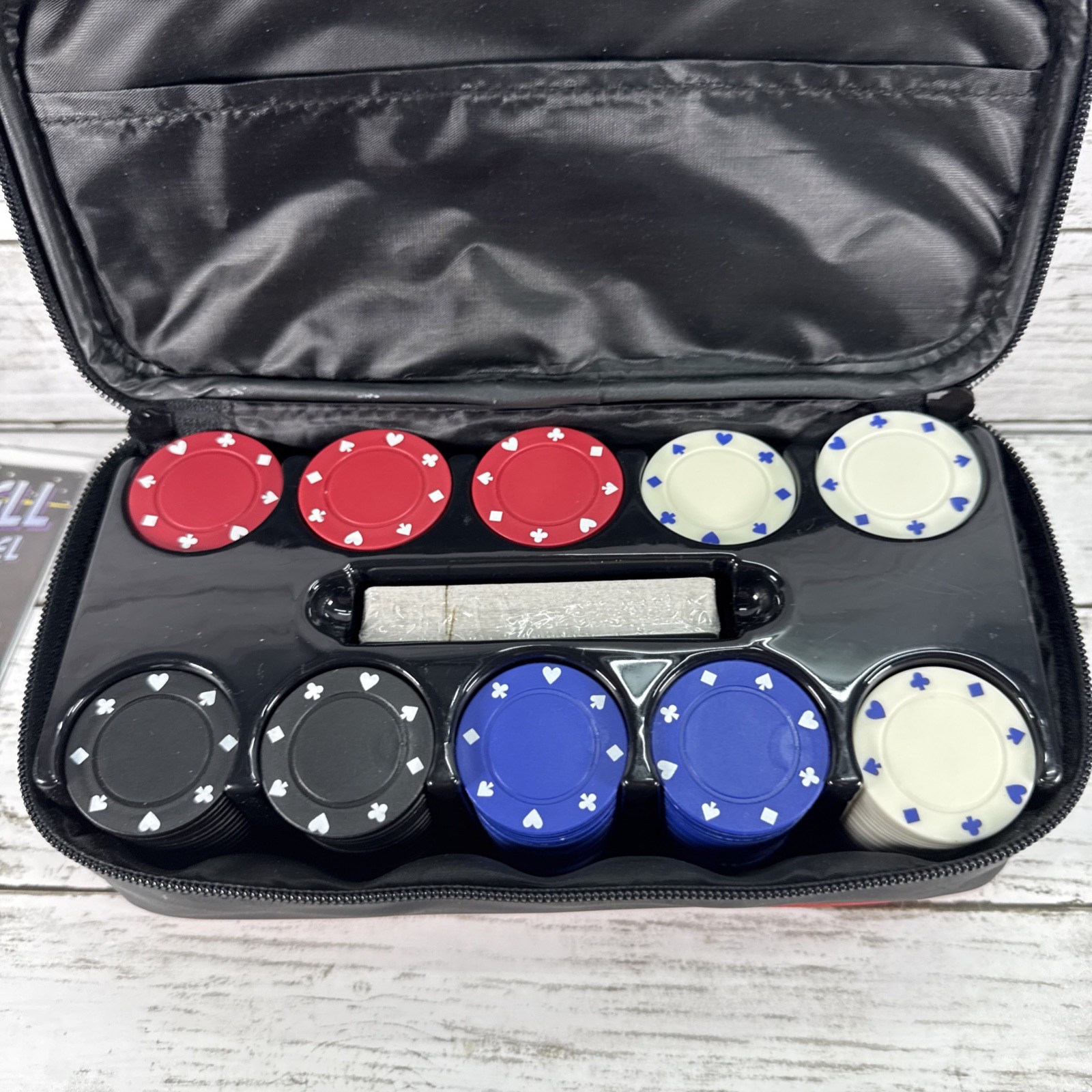 World Series of Poker Chip Set Carry Bag Sealed Cards Casino Game Night Set