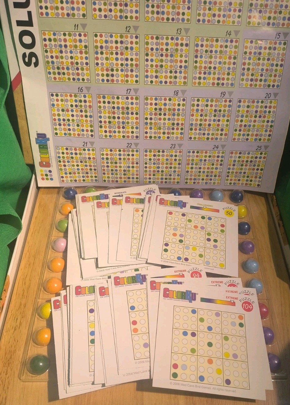 ColorKu Game The Color Sudoku Puzzle COMPLETE Solid Wood w/ Pieces SHIPS FREE