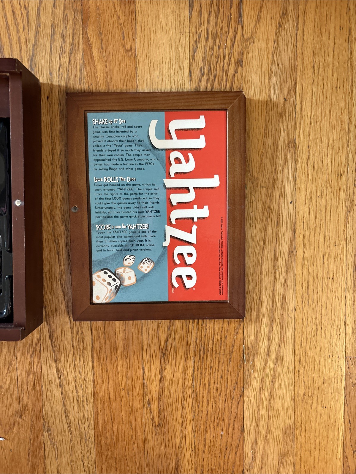 Yahtzee Game Vintage Collection Bookshelf Edition Wooden Box 2005 Complete