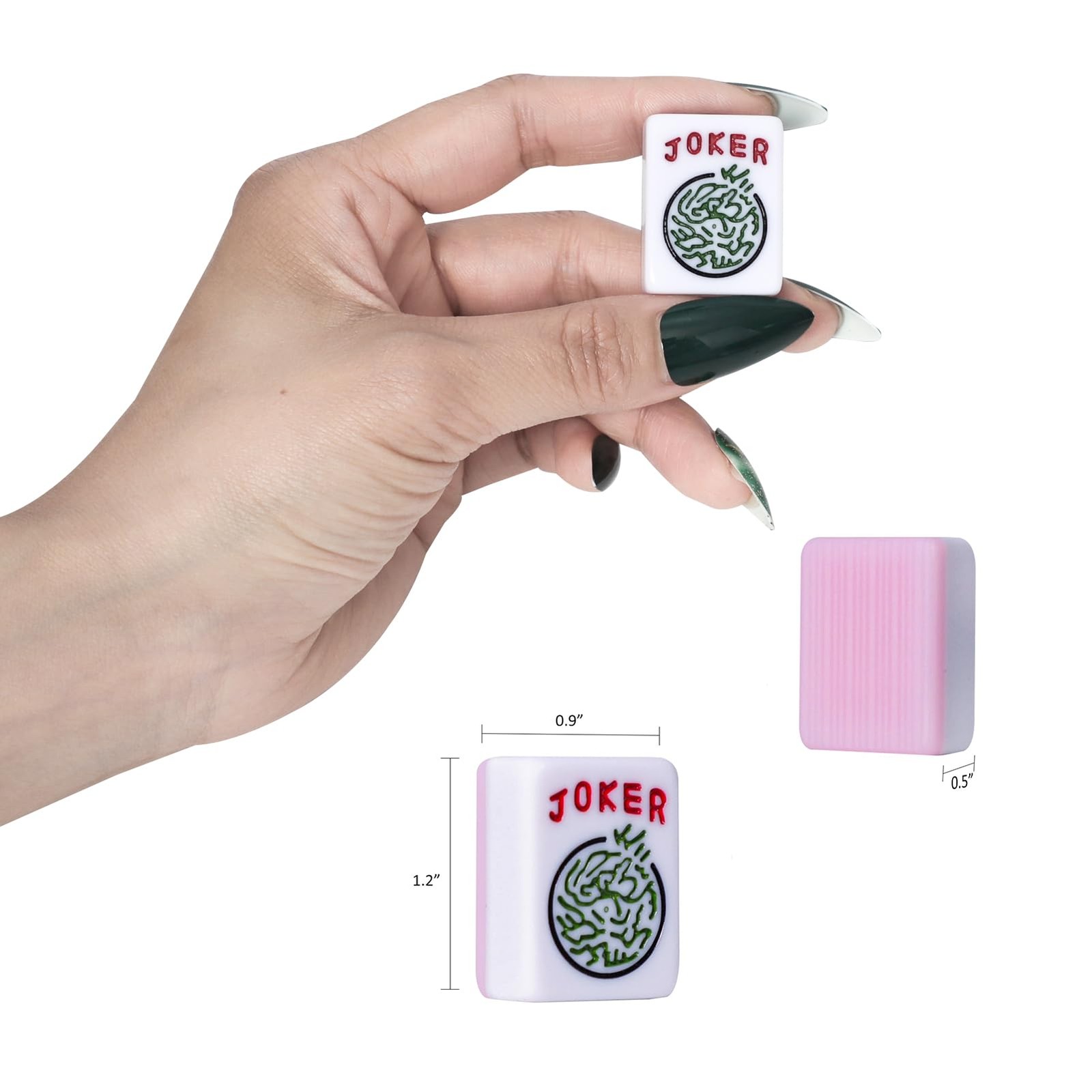 TIASUSAN American Mahjong Tile 3 inches (W) x 5 (L) x 1 inch (H), Pink
