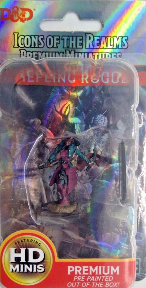 DUNGEONS & DRAGONS ICONS PREMIUM MINIATURES ~ TIEFLING FEMALE ROGUE
