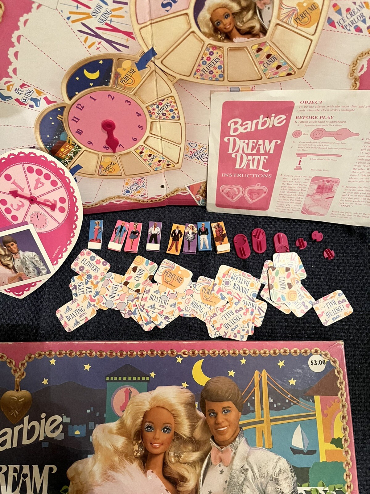 Vintage Barbie Dream Date Board Game 1992 Golden Mattel 5068 Ken Doll