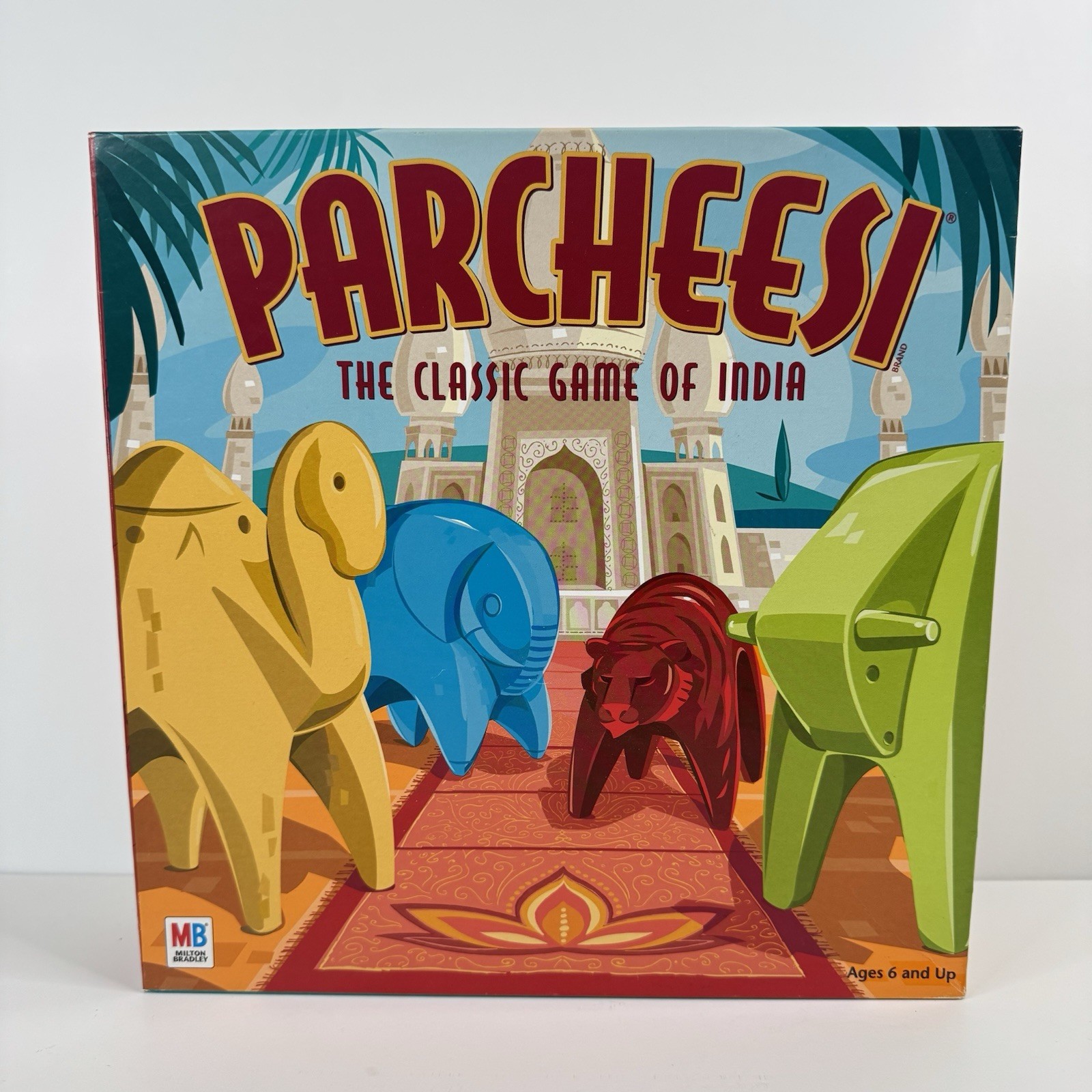 Parcheesi Board Game Milton Bradley Classic Game of India 2001 Vintage